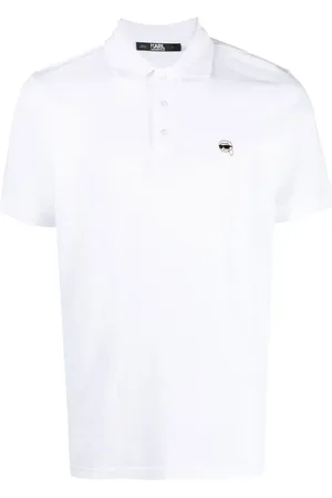 Karl Lagerfeld Playera tipo polo con bordado Ikon