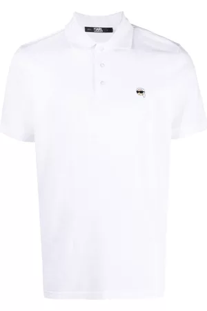 Karl Lagerfeld Playera tipo polo con bordado Ikon