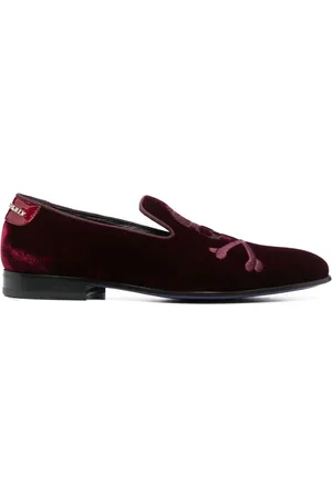 Philipp Plein Mocasines con bordado de calavera y tacón de 20mm