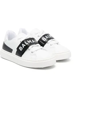 Balmain Tenis con agujetas y logo estampado