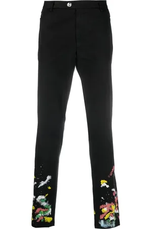 Philipp Plein Pantalones chinos con efecto de salpicaduras de pintura
