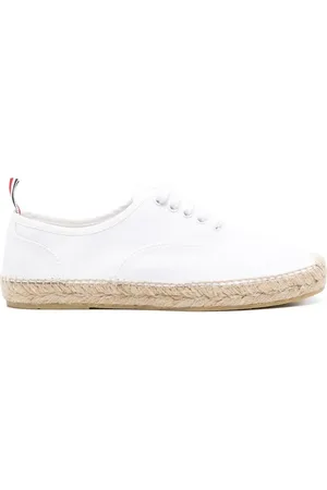 Thom Browne Tenis con agujetas y suela de rafia