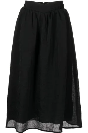 B+AB Falda midi texturizada
