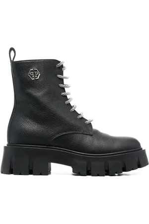 Philipp Plein Botas con placa del logo