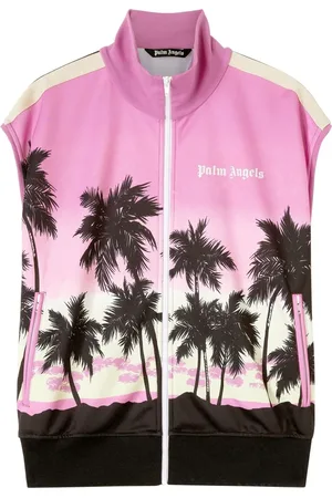 Palm Angels Chaleco con estampado gráfico y cierre