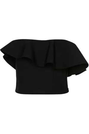 Alexander McQueen Top strapless con volante