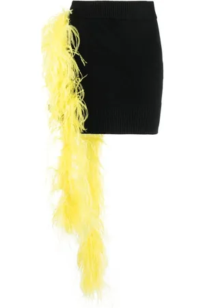 The Attico Falda corta con plumas