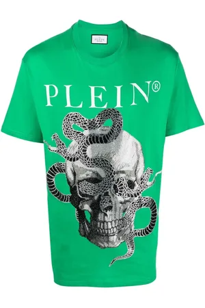 Philipp Plein Playera con serpientes estampadas