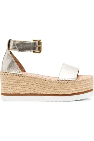 See by Chloé Sandalias metalizadas con plataforma