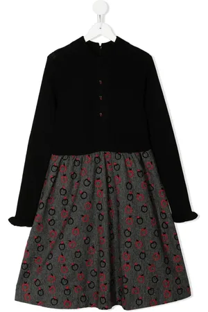 Familiar Vestido estilo suéter manga larga