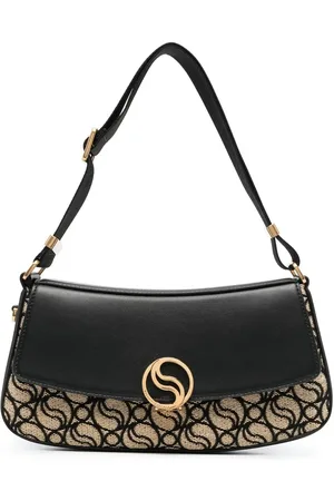 Stella McCartney Bolsa de hombro S-Wave con monograma