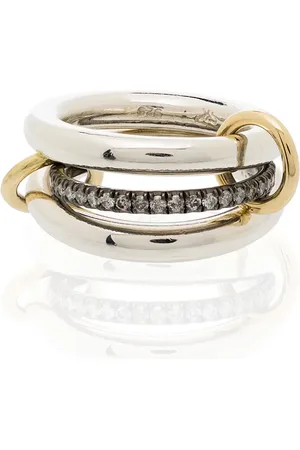 SPINELLI KILCOLLIN Anillo Libra Gris en oro amarillo de 18kt, plata de ley, rodio y diamante