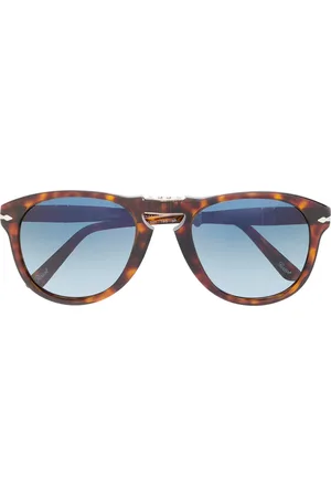 Persol Lentes de sol estilo piloto con efecto de carey