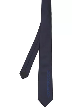 Burberry Corbata de seda con logo estampado