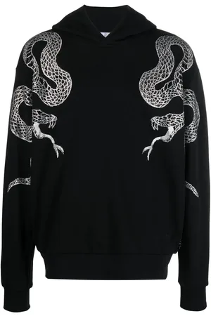 Philipp Plein Hoodie con serpiente estampada