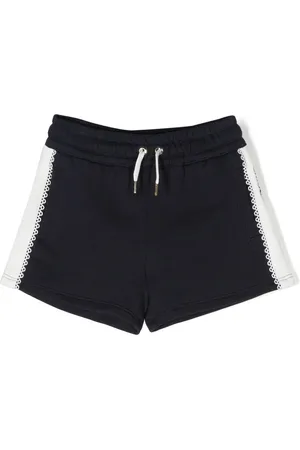 Chloé Shorts de playa con rayas estampadas