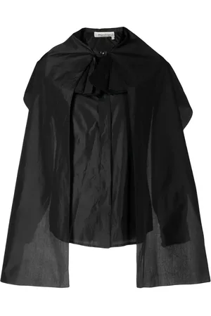 Saint Laurent Blusa de seda a capas