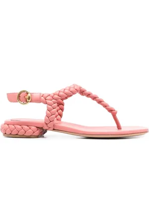 Gianvito Rossi Sandalias planas con tiras trenzadas