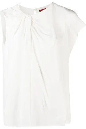 Max Mara Playera de seda con mangas asimétricas