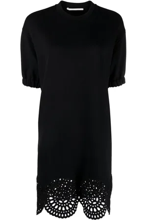 Stella McCartney Vestido estilo playera con bordado inglés