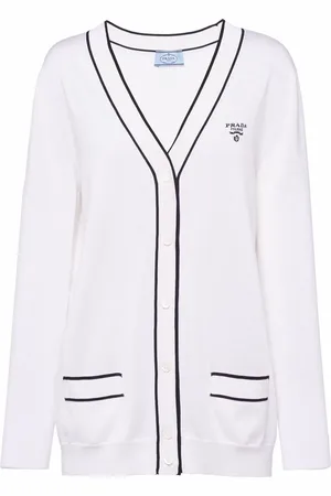 Prada Cárdigan de seda con cuello en V