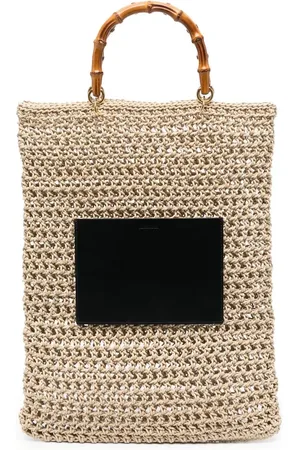 Jil Sander Tote con asa de bambú