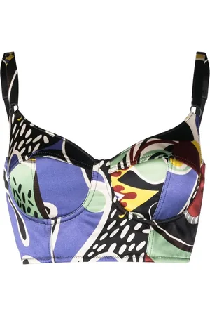 Moschino Brasier bustier con estampado abstracto