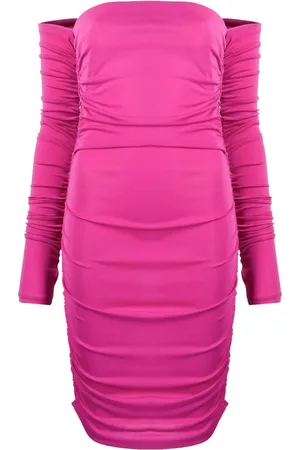 The Andamane Vestido fruncido con hombros descubiertos
