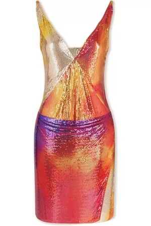 Paco rabanne Vestido corto con cuello en V
