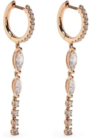 Anita Aretes en oro rosa de 18kt con diamantes