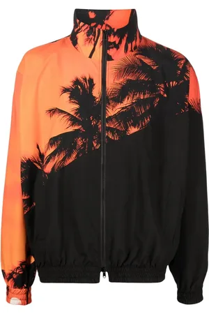 BLUE SKY INN Chamarra bomber con palmeras estampadas