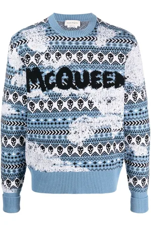 Alexander McQueen Suéter con grafitti del logo