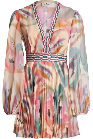 Etro Vestido corto con estampado de cachemira