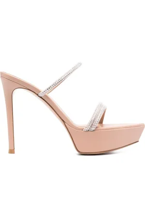 Gianvito Rossi Sandalias con cristales en correa y plataforma