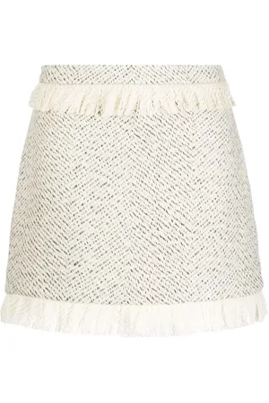 KIMHEKIM Falda de tweed con detalle de flecos