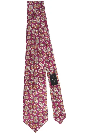 Etro Corbata con estampado de cachemira