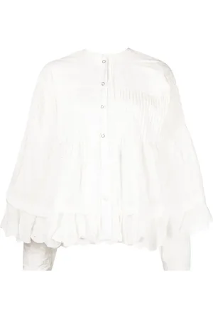 Natasha Zinko Blusa bordada con volantes