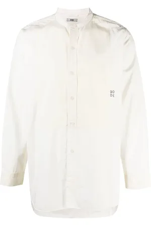BODE Camisa sin cuello con logo bordado