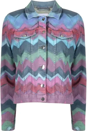 Madison.Maison Chamarra de mezclilla con estampado en zigzag