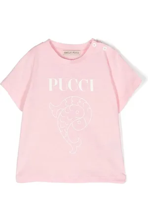 PUCCI Junior Playera con peces estampados