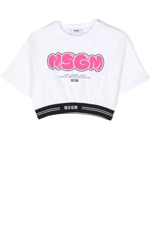 Msgm Playera con logo estampado