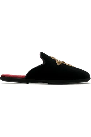 Dolce & Gabbana Slippers con cruz bordada