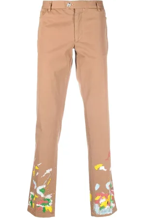 Philipp Plein Pantalones chinos con efecto de salpicaduras de pintura