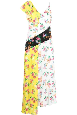 Msgm Vestido midi con estampados de flores