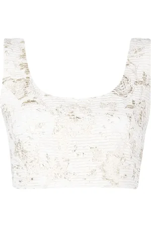 Bambah Top corto con motivo floral