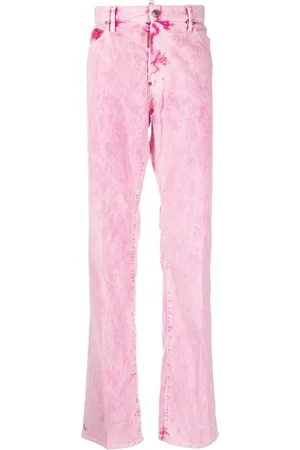 Dsquared2 Pantalones rectos con estampado tie-dye