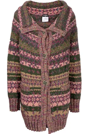 CHANEL Cárdigan tejido de intarsia