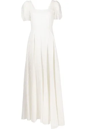 LOVESHACKFANCY Vestido Ryan largo con bordado floral