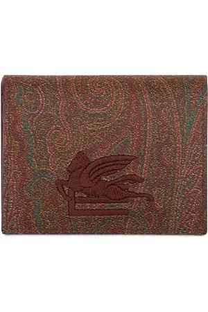 Etro Tarjetero plegable con estampado de cachemira