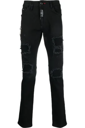 Philipp Plein Jeans slim con detalles rasgados